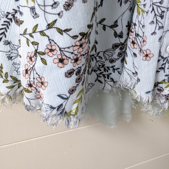 Some Days Lovin' Blue Floral Mini Button Dress - Picture 5 of 8